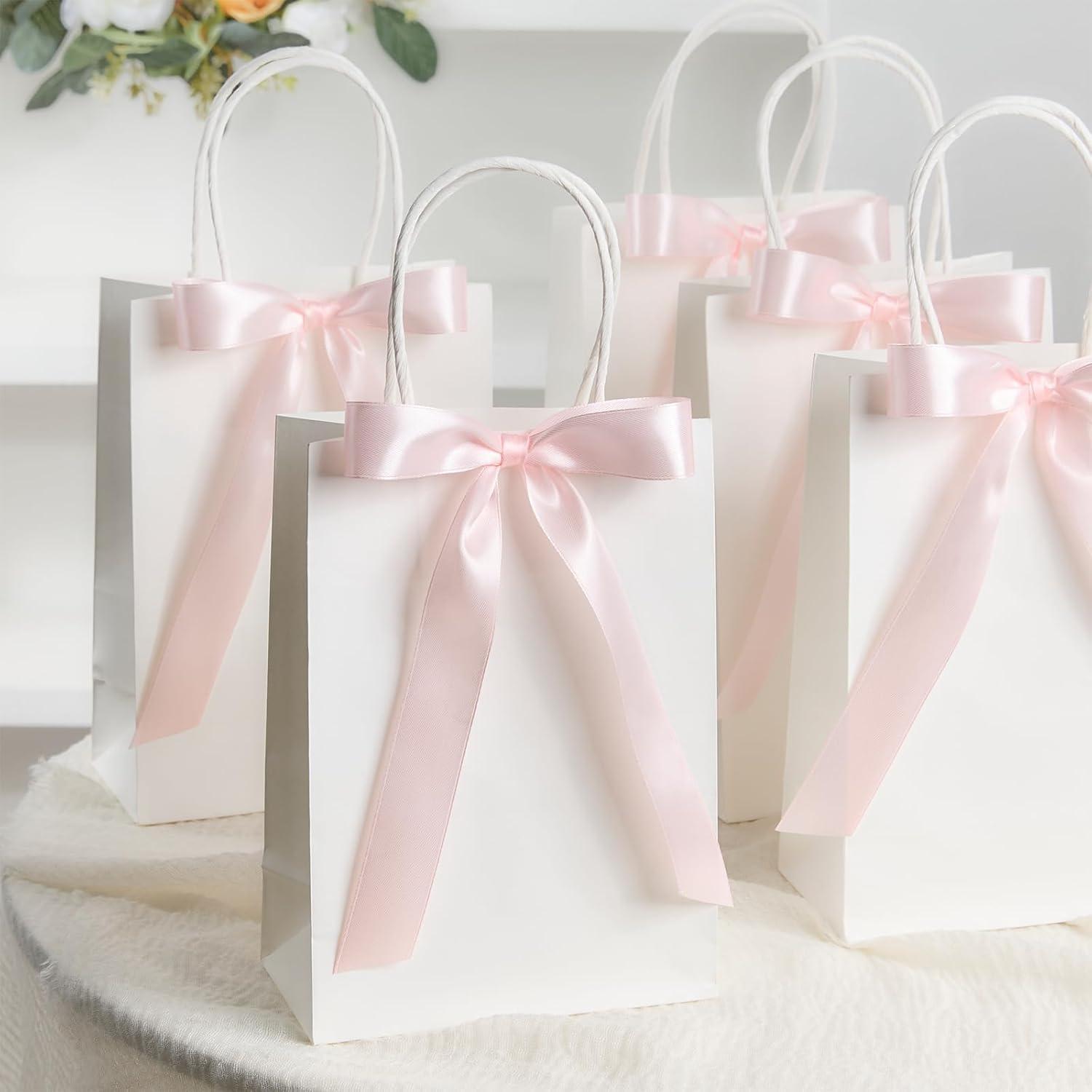 image:image100 Yards 1 Inch Baby Pink Satin Ribbon Solid Fabric Ribbon Roll for Flower Bouquet Gift Wrapping Roses Making Handmade CraftsBaby Pink