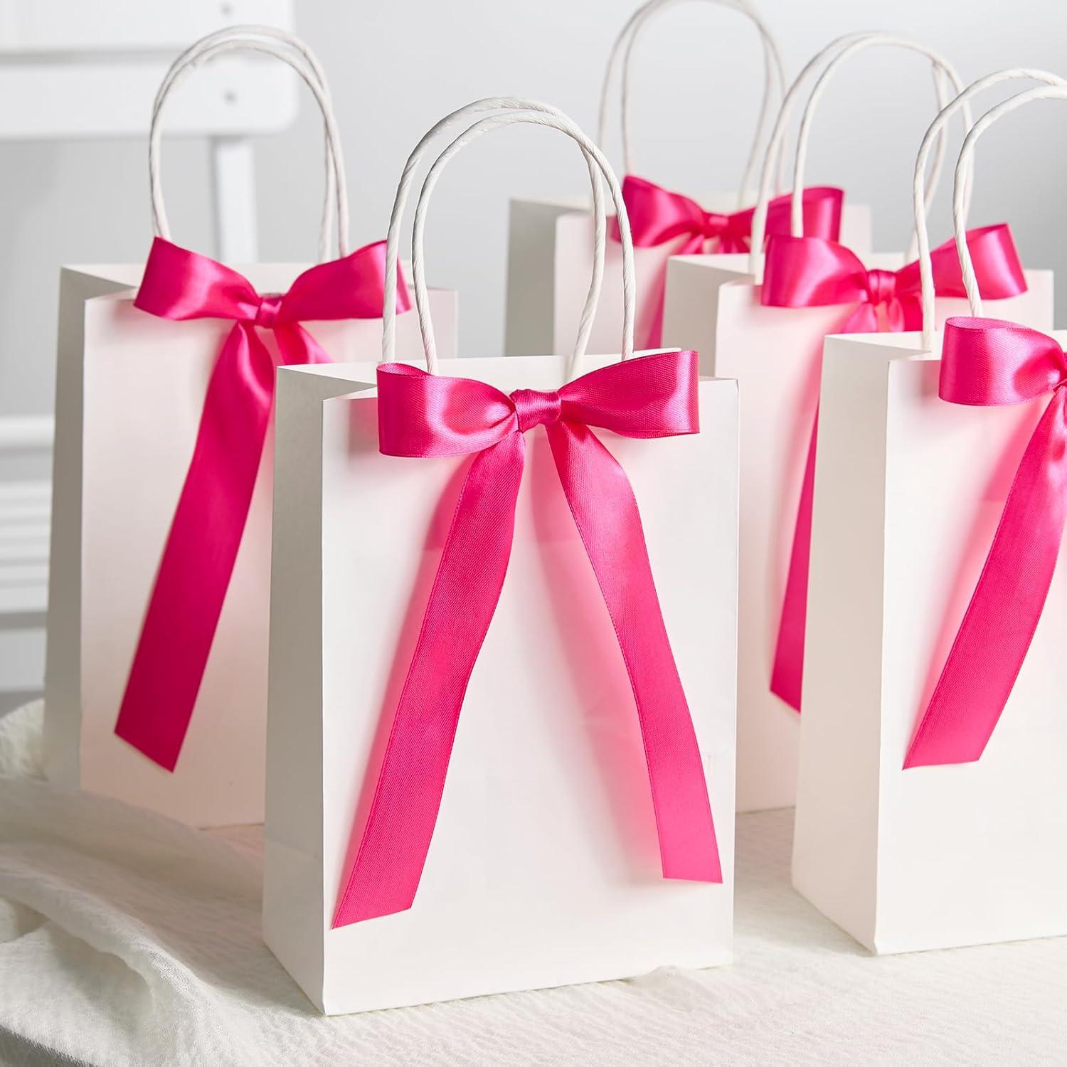 image:image100 Yards 1 Inch Baby Pink Satin Ribbon Solid Fabric Ribbon Roll for Flower Bouquet Gift Wrapping Roses Making Handmade CraftsRose Red