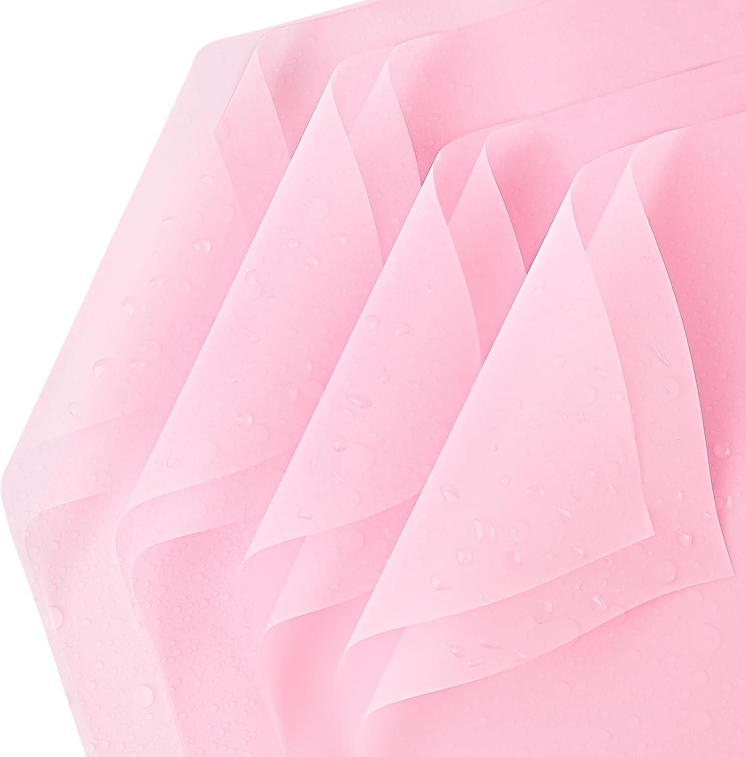 image:imageJutieuo 20 Sheets Pink Flower Wrapping Paper Waterproof Translucent Korean Floral Paper for Flower Bouquet Wraps Gift Packaging Florist Supplies 228 x 228 inchBarbie Pink