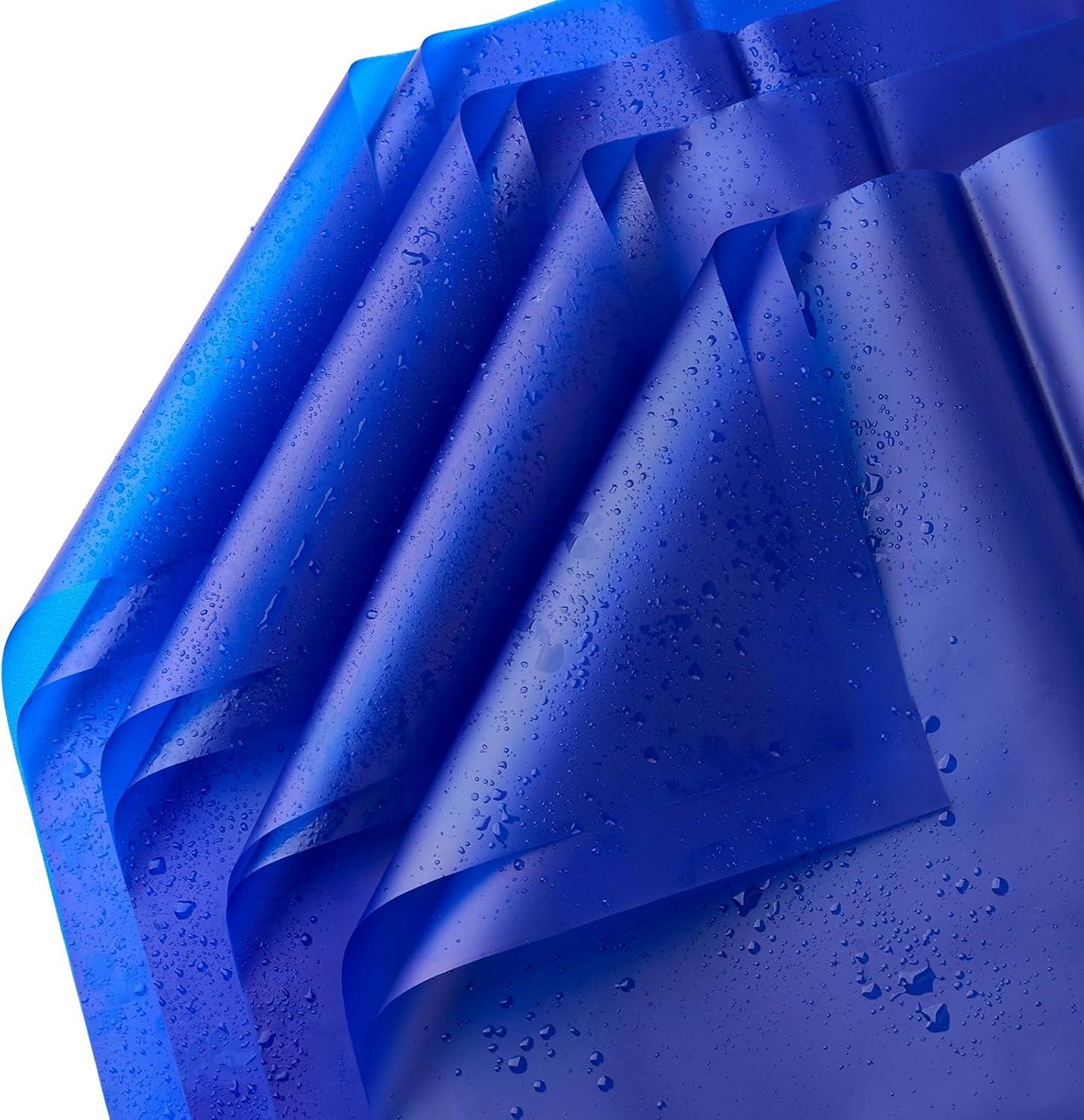 image:imageJutieuo 20 Sheets Pink Flower Wrapping Paper Waterproof Translucent Korean Floral Paper for Flower Bouquet Wraps Gift Packaging Florist Supplies 228 x 228 inchRoyal Blue