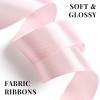 100 Yards 1 Inch Baby Pink Satin Ribbon, Solid Fabric Ribbon Roll for Flower Bouquet, Gift Wrapping, Roses Making, Handmade Crafts(Baby Pink)