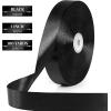 100 Yards 1 Inch Baby Pink Satin Ribbon, Solid Fabric Ribbon Roll for Flower Bouquet, Gift Wrapping, Roses Making, Handmade Crafts(Black)