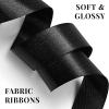 100 Yards 1 Inch Baby Pink Satin Ribbon, Solid Fabric Ribbon Roll for Flower Bouquet, Gift Wrapping, Roses Making, Handmade Crafts(Black)