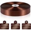 100 Yards 1 Inch Baby Pink Satin Ribbon, Solid Fabric Ribbon Roll for Flower Bouquet, Gift Wrapping, Roses Making, Handmade Crafts(Brown)
