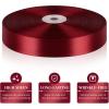100 Yards 1 Inch Baby Pink Satin Ribbon, Solid Fabric Ribbon Roll for Flower Bouquet, Gift Wrapping, Roses Making, Handmade Crafts(Burgundy)