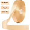 100 Yards 1 Inch Baby Pink Satin Ribbon, Solid Fabric Ribbon Roll for Flower Bouquet, Gift Wrapping, Roses Making, Handmade Crafts(Champagne)