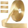 100 Yards 1 Inch Baby Pink Satin Ribbon, Solid Fabric Ribbon Roll for Flower Bouquet, Gift Wrapping, Roses Making, Handmade Crafts(Champagne Gold)