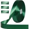 100 Yards 1 Inch Baby Pink Satin Ribbon, Solid Fabric Ribbon Roll for Flower Bouquet, Gift Wrapping, Roses Making, Handmade Crafts(Dark Green)