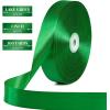 100 Yards 1 Inch Baby Pink Satin Ribbon, Solid Fabric Ribbon Roll for Flower Bouquet, Gift Wrapping, Roses Making, Handmade Crafts(Green)