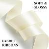 100 Yards 1 Inch Baby Pink Satin Ribbon, Solid Fabric Ribbon Roll for Flower Bouquet, Gift Wrapping, Roses Making, Handmade Crafts(Ivory)