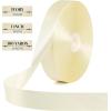 100 Yards 1 Inch Baby Pink Satin Ribbon, Solid Fabric Ribbon Roll for Flower Bouquet, Gift Wrapping, Roses Making, Handmade Crafts(Ivory)