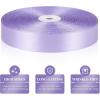 100 Yards 1 Inch Baby Pink Satin Ribbon, Solid Fabric Ribbon Roll for Flower Bouquet, Gift Wrapping, Roses Making, Handmade Crafts(Light Purple)