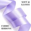 100 Yards 1 Inch Baby Pink Satin Ribbon, Solid Fabric Ribbon Roll for Flower Bouquet, Gift Wrapping, Roses Making, Handmade Crafts(Light Purple)