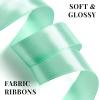 100 Yards 1 Inch Baby Pink Satin Ribbon, Solid Fabric Ribbon Roll for Flower Bouquet, Gift Wrapping, Roses Making, Handmade Crafts(Mint Green)