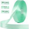 100 Yards 1 Inch Baby Pink Satin Ribbon, Solid Fabric Ribbon Roll for Flower Bouquet, Gift Wrapping, Roses Making, Handmade Crafts(Mint Green)