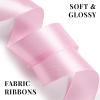 100 Yards 1 Inch Baby Pink Satin Ribbon, Solid Fabric Ribbon Roll for Flower Bouquet, Gift Wrapping, Roses Making, Handmade Crafts(Pink)