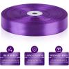 100 Yards 1 Inch Baby Pink Satin Ribbon, Solid Fabric Ribbon Roll for Flower Bouquet, Gift Wrapping, Roses Making, Handmade Crafts(Purple)