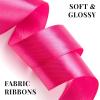 100 Yards 1 Inch Baby Pink Satin Ribbon, Solid Fabric Ribbon Roll for Flower Bouquet, Gift Wrapping, Roses Making, Handmade Crafts(Rose Red)