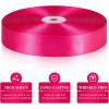 100 Yards 1 Inch Baby Pink Satin Ribbon, Solid Fabric Ribbon Roll for Flower Bouquet, Gift Wrapping, Roses Making, Handmade Crafts(Rose Red)