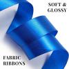 100 Yards 1 Inch Baby Pink Satin Ribbon, Solid Fabric Ribbon Roll for Flower Bouquet, Gift Wrapping, Roses Making, Handmade Crafts(Royal Blue)