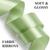 100 Yards 1 Inch Baby Pink Satin Ribbon, Solid Fabric Ribbon Roll for Flower Bouquet, Gift Wrapping, Roses Making, Handmade Crafts(Sage Green)