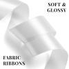 100 Yards 1 Inch Baby Pink Satin Ribbon, Solid Fabric Ribbon Roll for Flower Bouquet, Gift Wrapping, Roses Making, Handmade Crafts(Silver)