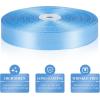 100 Yards 1 Inch Baby Pink Satin Ribbon, Solid Fabric Ribbon Roll for Flower Bouquet, Gift Wrapping, Roses Making, Handmade Crafts(Sky Blue)