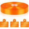100 Yards 1 Inch Baby Pink Satin Ribbon, Solid Fabric Ribbon Roll for Flower Bouquet, Gift Wrapping, Roses Making, Handmade Crafts(Torrid Orange)