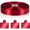 100 Yards 1 Inch Baby Pink Satin Ribbon, Solid Fabric Ribbon Roll for Flower Bouquet, Gift Wrapping, Roses Making, Handmade Crafts(Wine Red)