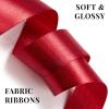 100 Yards 1 Inch Baby Pink Satin Ribbon, Solid Fabric Ribbon Roll for Flower Bouquet, Gift Wrapping, Roses Making, Handmade Crafts(Wine Red)