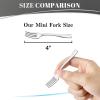 100CT Mini Gold Forks 4 Inch Small Plastic Gold Dessert Forks Disposable Heavy Duty Tiny Forks for Appetizers Tasting, Cocktail Hors D’oeuvres, Charcuterie Board, Wedding Reception(Mini Silver Forks – 100 Ct)
