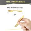 100CT Mini Gold Forks 4 Inch Small Plastic Gold Dessert Forks Disposable Heavy Duty Tiny Forks for Appetizers Tasting, Cocktail Hors D’oeuvres, Charcuterie Board, Wedding Reception(Mini Gold Forks – 100 Ct)