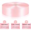 1-1/2 Inch 100 Yards Baby Pink Satin Ribbon, Solid Fabric Ribbon Roll for Flower Bouquet, Gift Wrapping, Roses Making, Handmade Crafts(Baby Pink)