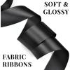 1-1/2 Inch 100 Yards Baby Pink Satin Ribbon, Solid Fabric Ribbon Roll for Flower Bouquet, Gift Wrapping, Roses Making, Handmade Crafts(Black)