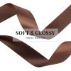 1-1/2 Inch 100 Yards Baby Pink Satin Ribbon, Solid Fabric Ribbon Roll for Flower Bouquet, Gift Wrapping, Roses Making, Handmade Crafts(Brown)