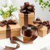 1-1/2 Inch 100 Yards Baby Pink Satin Ribbon, Solid Fabric Ribbon Roll for Flower Bouquet, Gift Wrapping, Roses Making, Handmade Crafts(Brown)