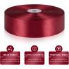 1-1/2 Inch 100 Yards Baby Pink Satin Ribbon, Solid Fabric Ribbon Roll for Flower Bouquet, Gift Wrapping, Roses Making, Handmade Crafts(Burgundy)