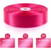 1-1/2 Inch 100 Yards Baby Pink Satin Ribbon, Solid Fabric Ribbon Roll for Flower Bouquet, Gift Wrapping, Roses Making, Handmade Crafts(Hot Pink)