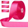 1-1/2 Inch 100 Yards Baby Pink Satin Ribbon, Solid Fabric Ribbon Roll for Flower Bouquet, Gift Wrapping, Roses Making, Handmade Crafts(Hot Pink)