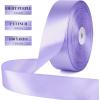 1-1/2 Inch 100 Yards Baby Pink Satin Ribbon, Solid Fabric Ribbon Roll for Flower Bouquet, Gift Wrapping, Roses Making, Handmade Crafts(Lavender)