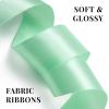 1-1/2 Inch 100 Yards Baby Pink Satin Ribbon, Solid Fabric Ribbon Roll for Flower Bouquet, Gift Wrapping, Roses Making, Handmade Crafts(Mint Green)
