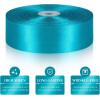 1-1/2 Inch 100 Yards Baby Pink Satin Ribbon, Solid Fabric Ribbon Roll for Flower Bouquet, Gift Wrapping, Roses Making, Handmade Crafts(Peacock Blue)