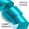 1-1/2 Inch 100 Yards Baby Pink Satin Ribbon, Solid Fabric Ribbon Roll for Flower Bouquet, Gift Wrapping, Roses Making, Handmade Crafts(Peacock Blue)