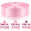 1-1/2 Inch 100 Yards Baby Pink Satin Ribbon, Solid Fabric Ribbon Roll for Flower Bouquet, Gift Wrapping, Roses Making, Handmade Crafts(Pink)