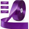 1-1/2 Inch 100 Yards Baby Pink Satin Ribbon, Solid Fabric Ribbon Roll for Flower Bouquet, Gift Wrapping, Roses Making, Handmade Crafts(Purple)