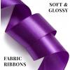 1-1/2 Inch 100 Yards Baby Pink Satin Ribbon, Solid Fabric Ribbon Roll for Flower Bouquet, Gift Wrapping, Roses Making, Handmade Crafts(Purple)