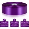 1-1/2 Inch 100 Yards Baby Pink Satin Ribbon, Solid Fabric Ribbon Roll for Flower Bouquet, Gift Wrapping, Roses Making, Handmade Crafts(Purple)