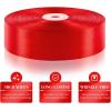 1-1/2 Inch 100 Yards Baby Pink Satin Ribbon, Solid Fabric Ribbon Roll for Flower Bouquet, Gift Wrapping, Roses Making, Handmade Crafts(Red)