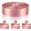 1-1/2 Inch 100 Yards Baby Pink Satin Ribbon, Solid Fabric Ribbon Roll for Flower Bouquet, Gift Wrapping, Roses Making, Handmade Crafts(Rose Gold)