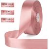 1-1/2 Inch 100 Yards Baby Pink Satin Ribbon, Solid Fabric Ribbon Roll for Flower Bouquet, Gift Wrapping, Roses Making, Handmade Crafts(Rose Gold)